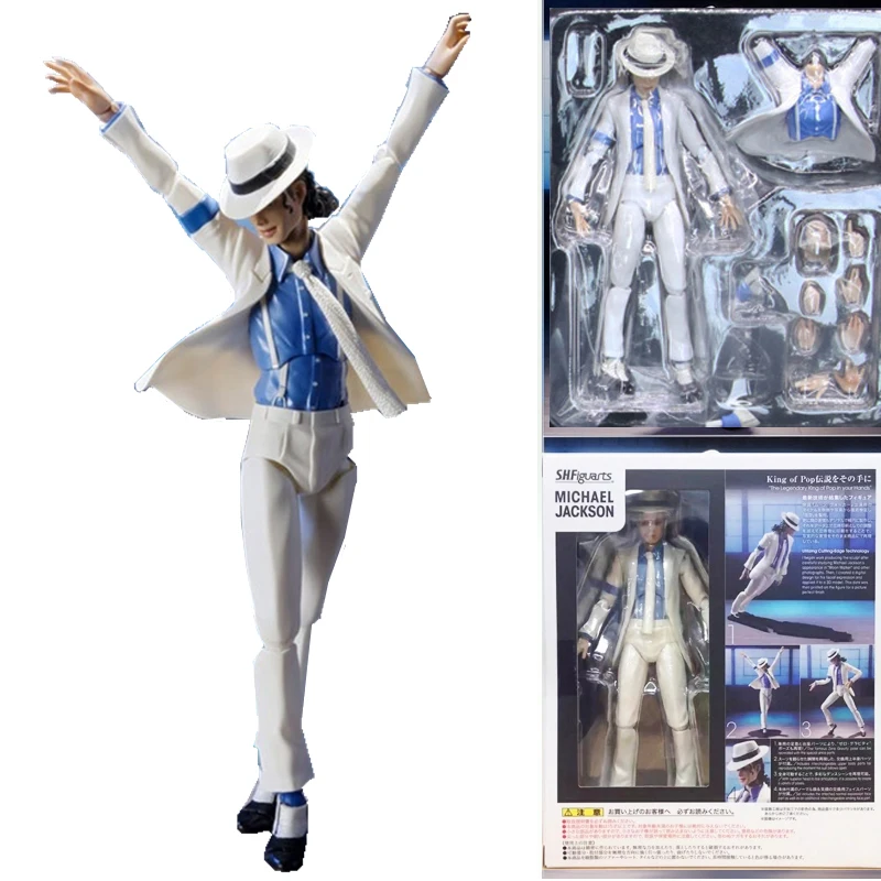 SHF Michael Jackson Akcie Obrázok Figuarts Hladké Trestného Moonwalk Zber Model Hračky 14 CM Dary Obrázok 0