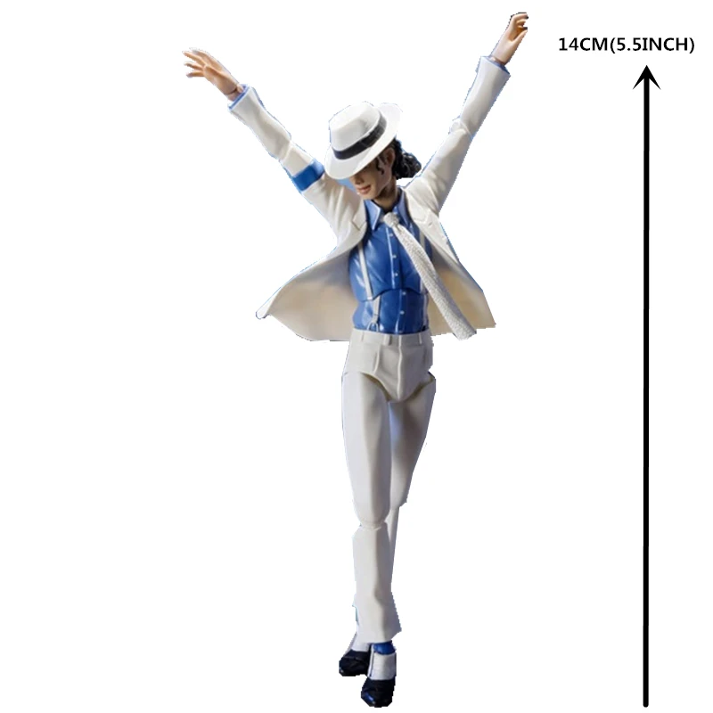 SHF Michael Jackson Akcie Obrázok Figuarts Hladké Trestného Moonwalk Zber Model Hračky 14 CM Dary Obrázok 4