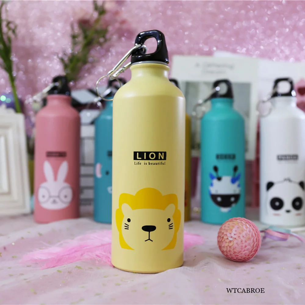 Môj 500 ML Roztomilý kórejský Prenosné Cartoon Drinkware Telocvični Športové Deti H20 Fľaša na Vodu Vonkajšie Cestovné Hliníkové Moje Fľaše Na Pitie Obrázok 3