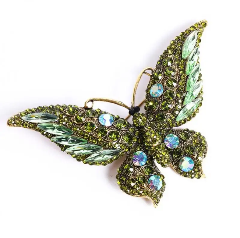 Móda Drahokamu Motýľ Farebné Brošňa pre Ženy Hmyzu Kolíky Osobnosti Šperky Obrázok 1