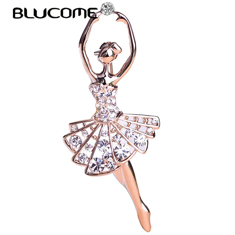 Blucome Módne Obrázok Brošňa Crystal Balet Girl Brošne Ženy, Deti, Šaty, Klobúk Klip, Oblečenie, Šperky, Darčekové Doplnky Strany Obrázok 0
