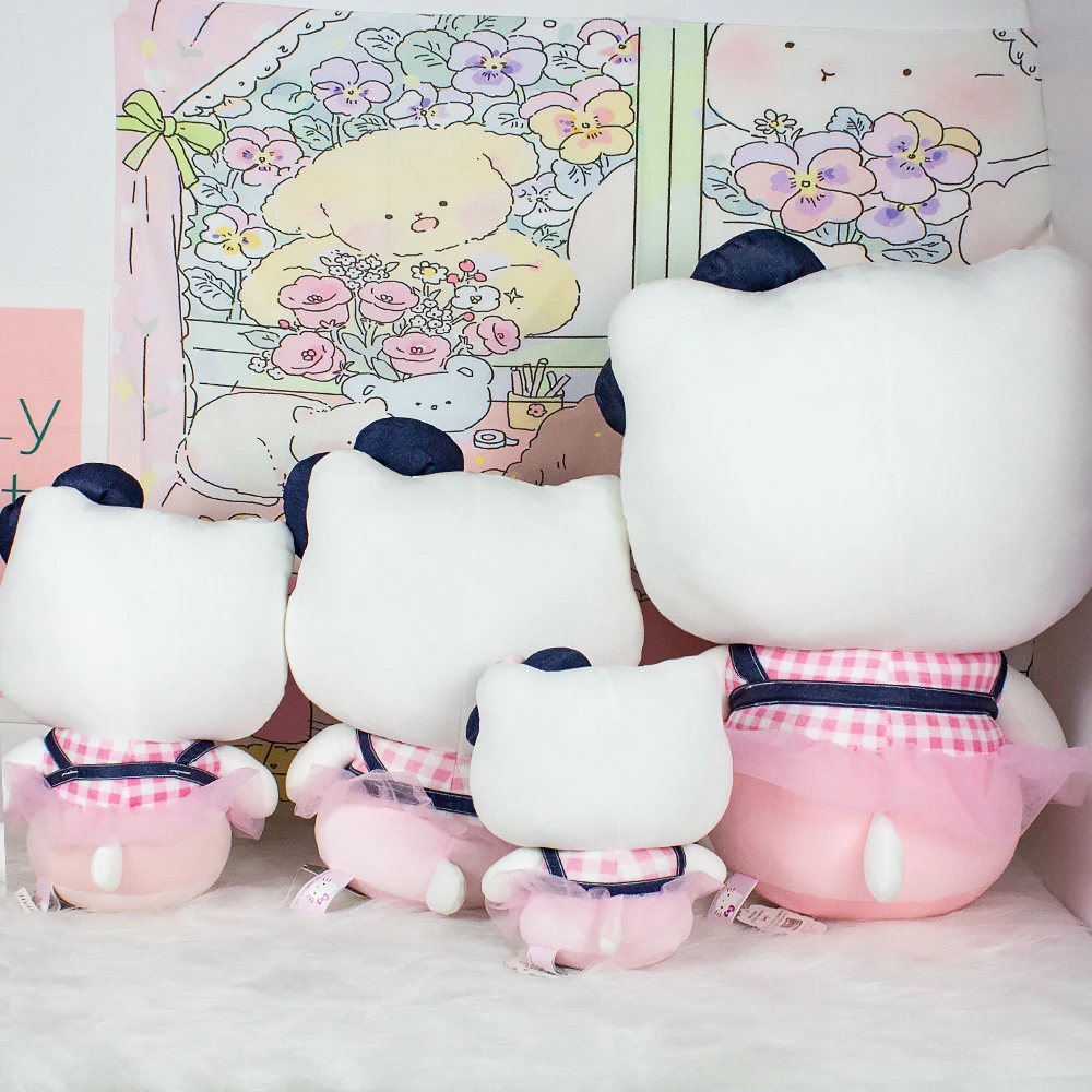 Pôvodné Sanrio Hello Kitty Plyšové Hračky Ružový Kt Sedí Držanie Tela Plushie Hračky Roztomilý Sanrio Kitty White Milenca Deti, Plyšové Hračky Darček Obrázok 4
