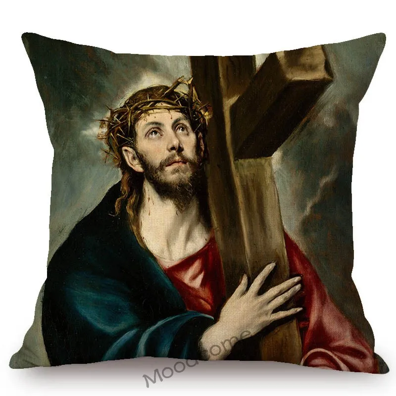 Renesančný, Barokový Španielsko Umelec El Greco Slávny Náboženské Biblické Príbehy olejomaľba Dekoračné obliečky na Vankúš Vankúš Obrázok 1