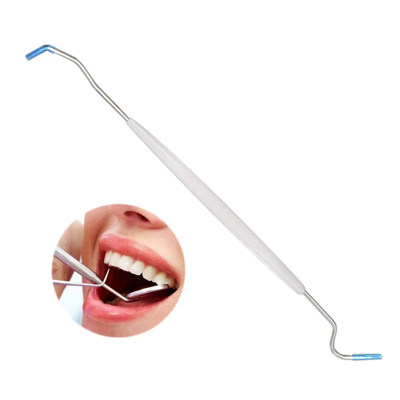 100ks Zubné Prieskumníci Sterilizované Jeden-čas Dočasného Jednorazové Dvojité Končí Sonda Háčik Vybrať z Nehrdzavejúcej Ocele Zubár Nástroja Obrázok 3