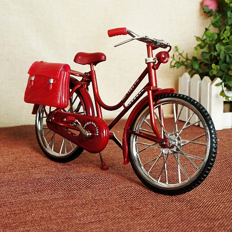 Móda realistickej starý bicykel pánske cyklistické nafukovacie ľahší s kožená taška ,Remeselné darček. Dekoratívne kovové zapaľovačov Obrázok 5