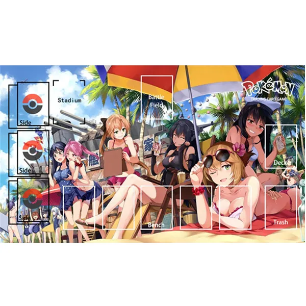 Anime Pokémon Greninja Rayquaza Charizard Umbreon Victini Chespin Mewtwo série PTCG karty pad hry mat hračka darček Obrázok 4