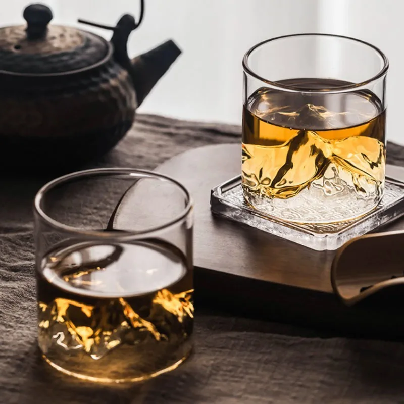 Horský Ľadovec Whisky Sklo Pohár Whisky-pohár Vodky Pohár Vína XO Koktaily Shot Glass Guanshan Fuji umelecké Diela Transparentné Obrázok 3