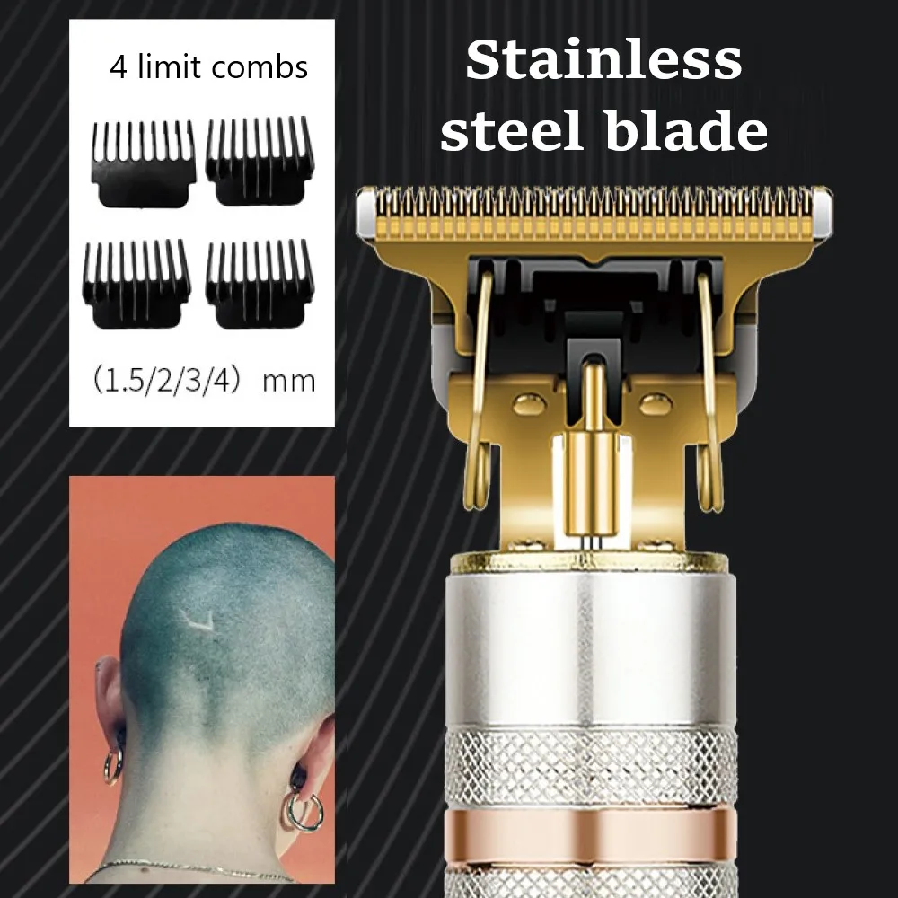 Kemei 762 kovové vlasov zastrihávač pre mužov profesionálne fúzy hair clipper elektrický sušič na rezanie stroj nabíjateľná Obrázok 3