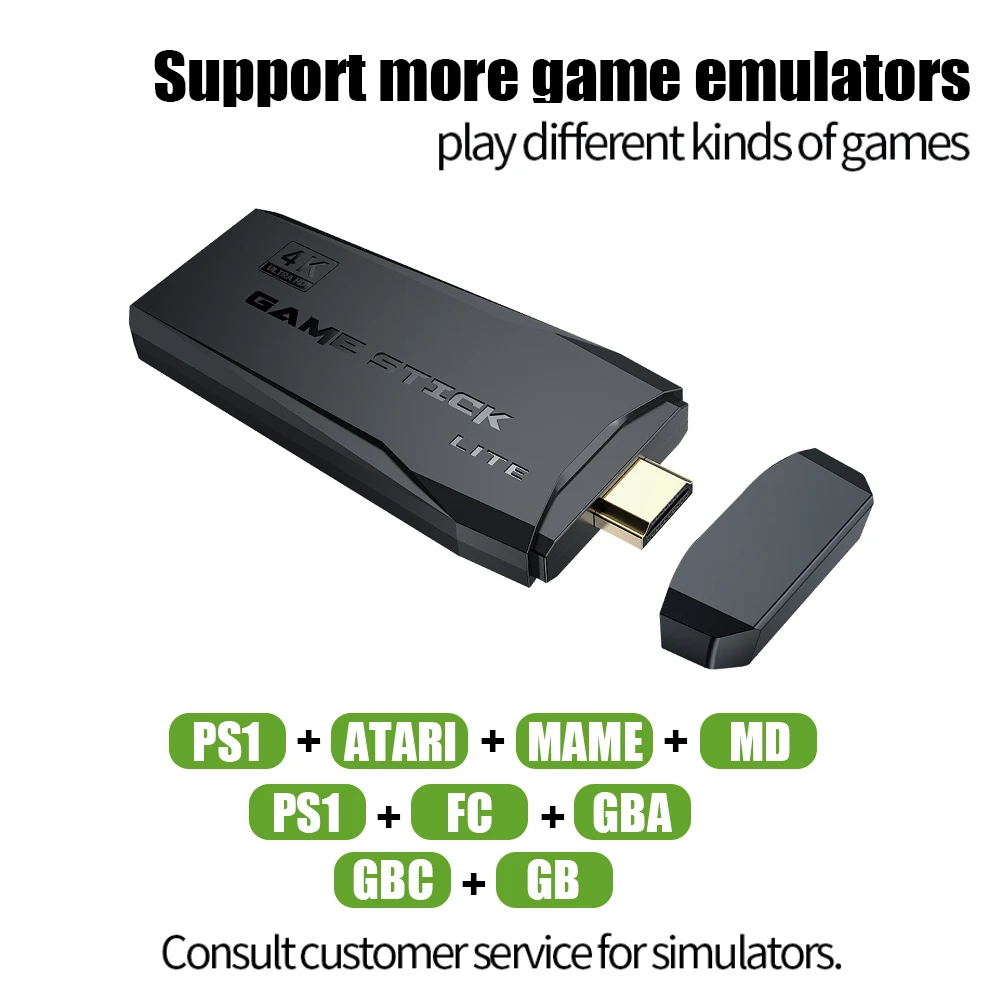 GD10 Retro Hry Konzoly 4K 60fps HDMI Výstup Nízku Latenciu TV Hry Stick Dvojitá Rukoväť Prenosné Domáce Herné Konzoly Pre PS1 PSP GBA Obrázok 3