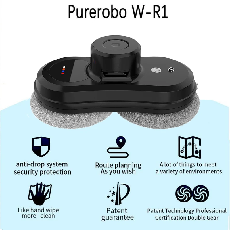 Purerobo W-R1 Okno Čistenie Robot S APP a Vzdialené Inteligentné Automatické Čistenie Skla Robot Elektrické Vákuové Window Cleaner Obrázok 1