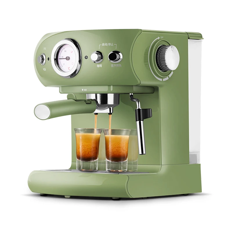 Plne Semi-automatický kávovar Retro Štýl Espresso, Čerpadlo, Typ Domácnosti a Komerčné Pary Typ Mliečna Pena Silný Parný Obrázok 0