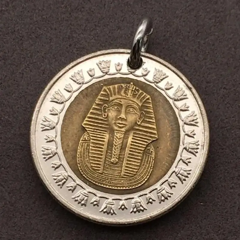 Nové Retro Punk Faraóna v Starovekom Egypte Tutankhamun Kovové Medaily Náhrdelník Prívesok pre Mužov Klasické Kúzlo Amulet Šperky Obrázok 3