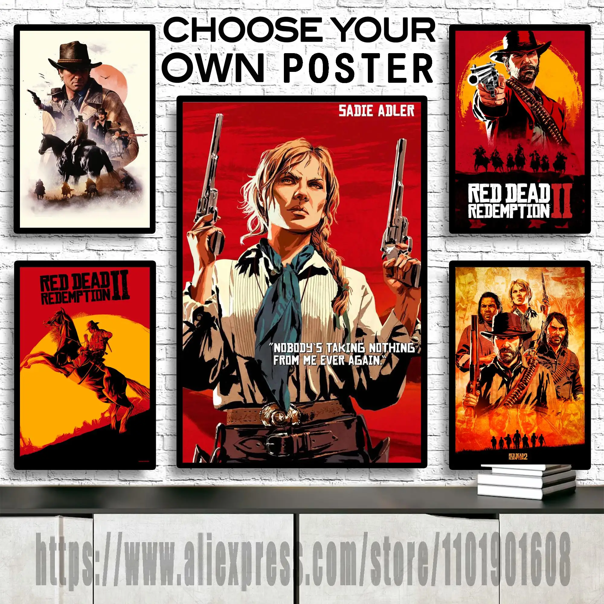 Classic Red Dead Redemption 2 videohry Plátno Umenie a Wall Art Plagát, Obraz, Tlač Moderné Rodinné spálňa Decor Plagáty Obrázok 0