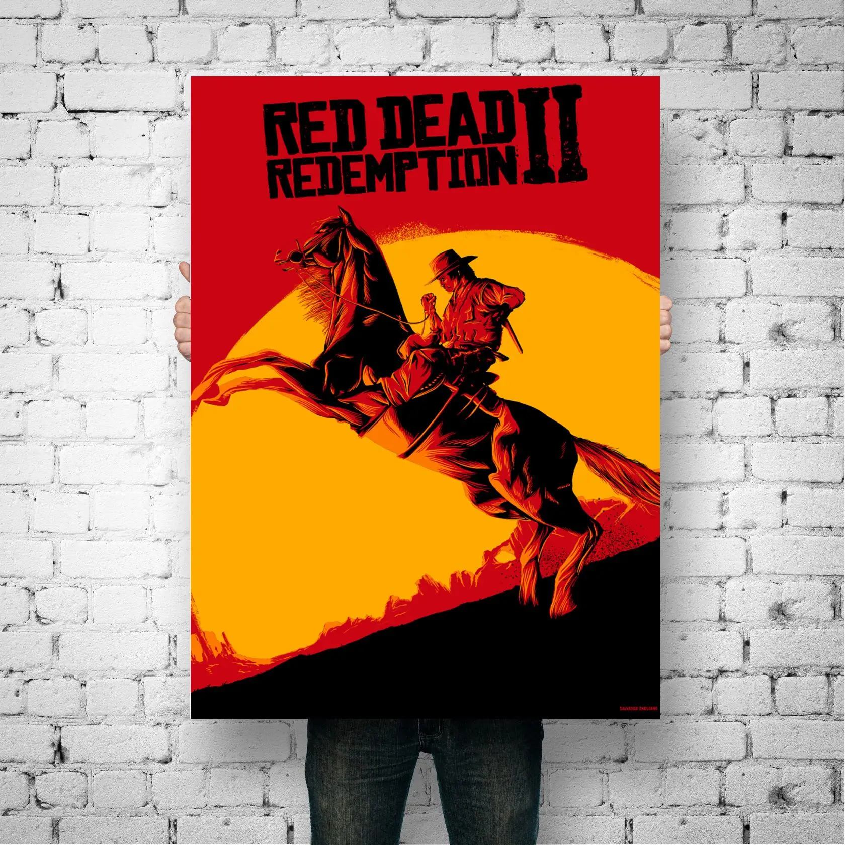Classic Red Dead Redemption 2 videohry Plátno Umenie a Wall Art Plagát, Obraz, Tlač Moderné Rodinné spálňa Decor Plagáty Obrázok 1