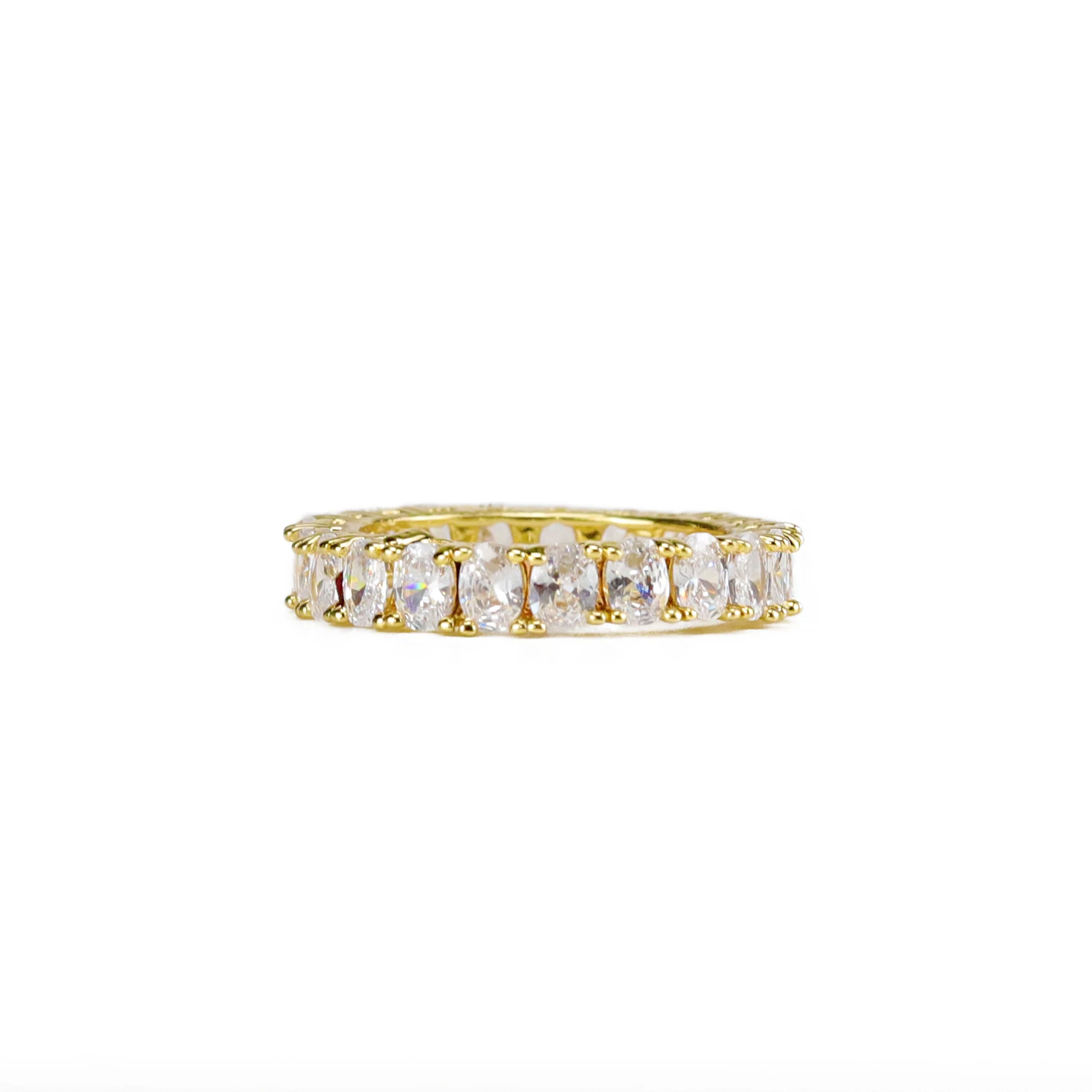 Móda strieborno Zlatú Farbu Žien krúžok Cubic Zirconia Srdci Crystal Zapojenie Prst Strany, Snubné Prstene, Šperky pre ženy Obrázok 1