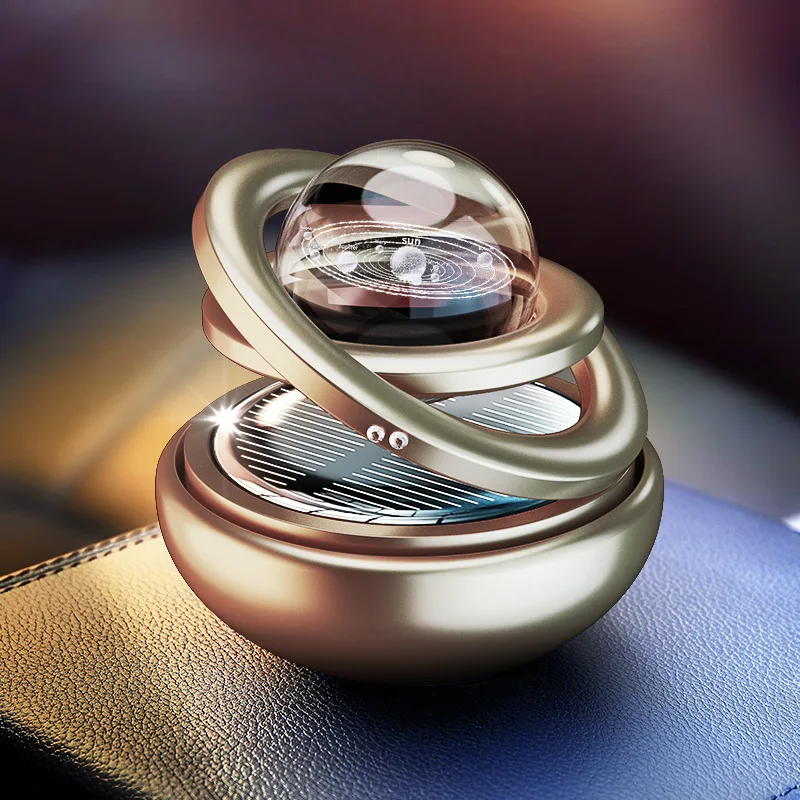 Dvojitý Krúžok Pozastavenie Solárne Auto Parfum Solárne Galaxy Rotujúce Ozdoby Magnetická Levitácia Osviežovač Vzduchu Auto Dekorácie Obrázok 5