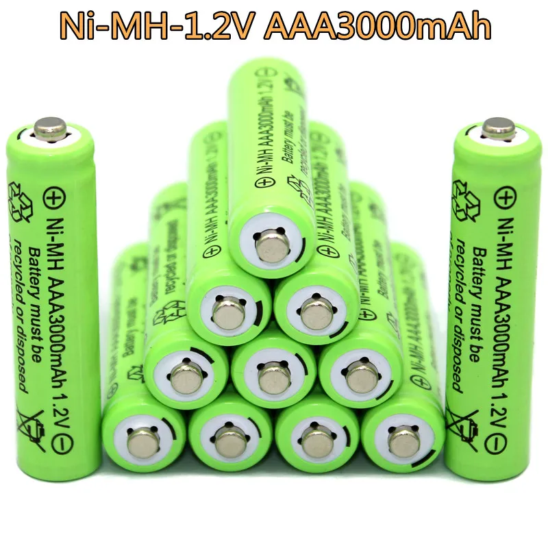 100% originálne AAA hydridu niklu nabíjateĺnou batériou. 3A 3000mAh 1.2 V nabíjateľné batérie AAA 1000 cyklu batérie Obrázok 3