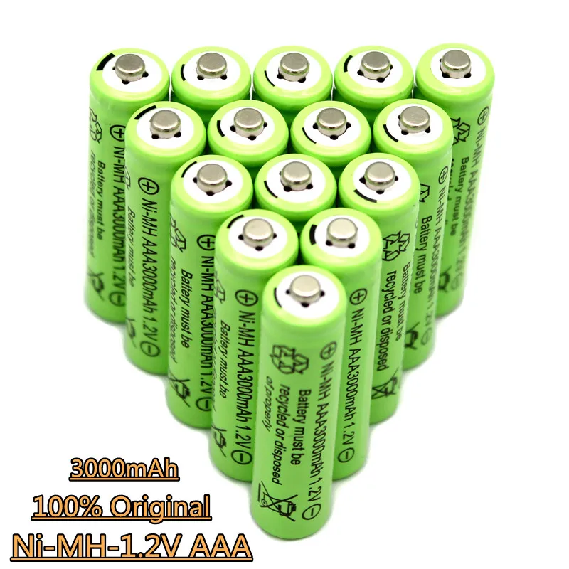 100% originálne AAA hydridu niklu nabíjateĺnou batériou. 3A 3000mAh 1.2 V nabíjateľné batérie AAA 1000 cyklu batérie Obrázok 4