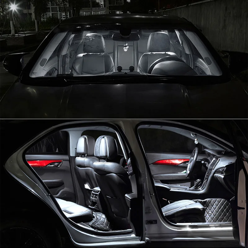 TPKE Pre Audi A3, S3 RS3 8 L 8P 8V Canbus Auto Žiarovky LED Interiér Mapu Dome Zrkadlo na líčenie batožinového priestoru Rukavice Box Footwells Dvere, Svetla Kit Obrázok 3