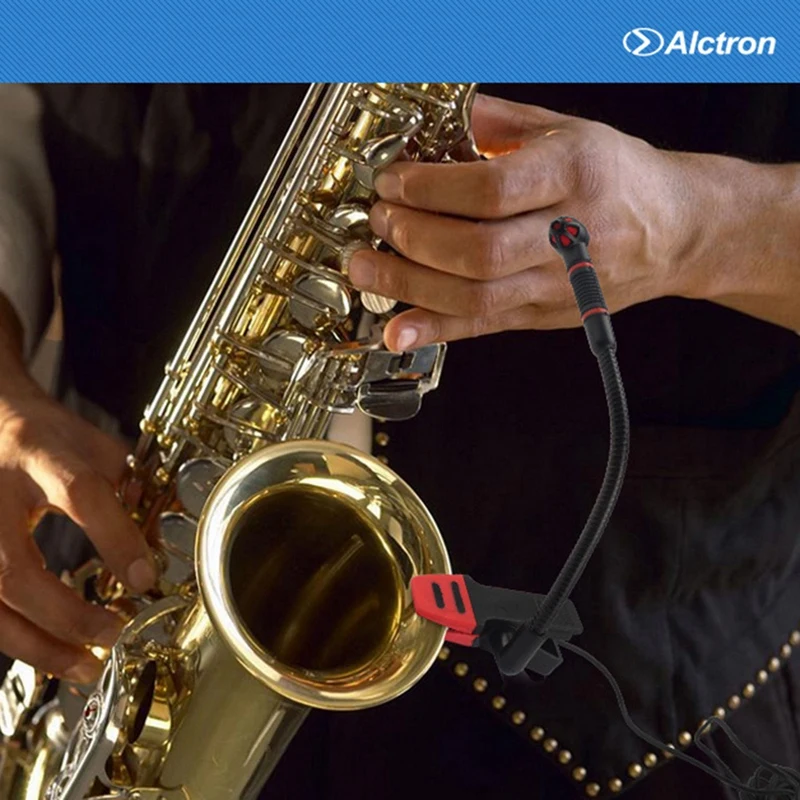 Alctron IM500 Clip-on Inštrumentálne Kondenzátora Gooseneck Mikrofón Mic pre Orchester Saxofón Trúby Saxe Obrázok 5