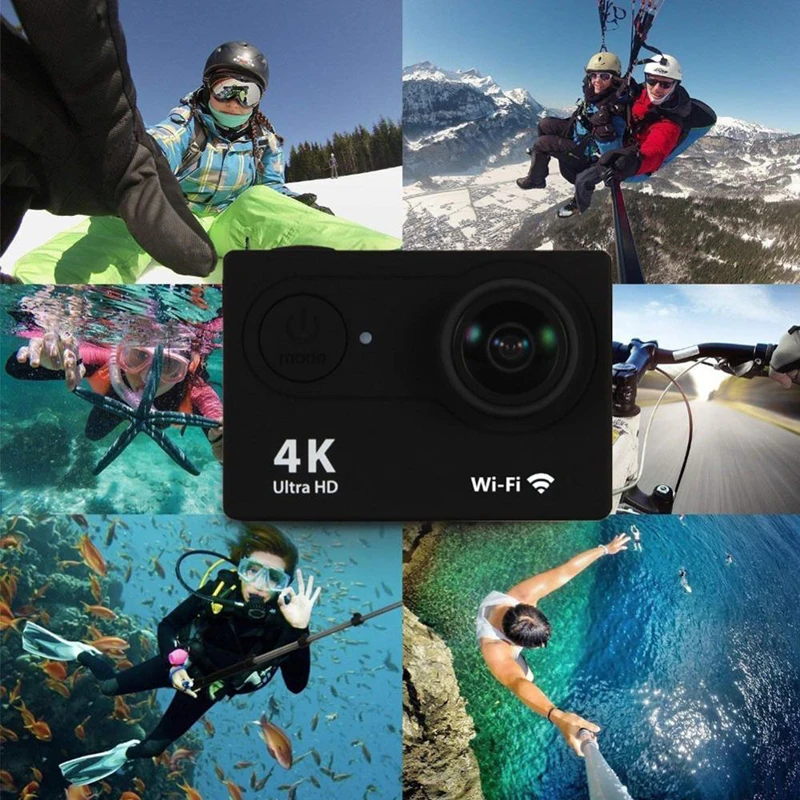 Pôvodné 4K/30fps Ultra HD Akcia Fotoaparát, WiFi Remote Akcia Fotoaparát 170D 30 M Vodotesná Športová Kamera Vonkajšie Adrenalínové Športy Camer Obrázok 4