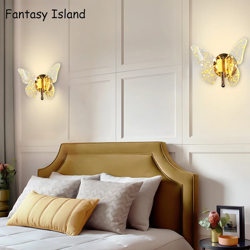 Nordic transparentné akrylátové zlaté nástenné svietidlo svetlo luxusné nástenné svietidlo obývacia izba, spálňa, schodisko, chodby tvorivé LED lampa Obrázok 1