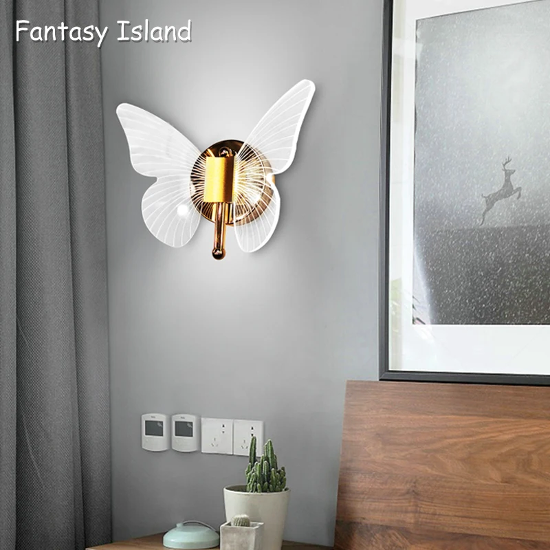 Nordic transparentné akrylátové zlaté nástenné svietidlo svetlo luxusné nástenné svietidlo obývacia izba, spálňa, schodisko, chodby tvorivé LED lampa Obrázok 2