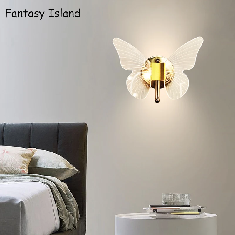 Nordic transparentné akrylátové zlaté nástenné svietidlo svetlo luxusné nástenné svietidlo obývacia izba, spálňa, schodisko, chodby tvorivé LED lampa Obrázok 3