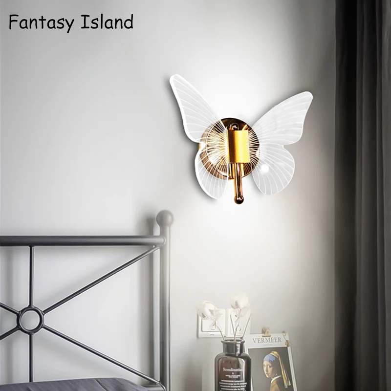 Nordic transparentné akrylátové zlaté nástenné svietidlo svetlo luxusné nástenné svietidlo obývacia izba, spálňa, schodisko, chodby tvorivé LED lampa Obrázok 4