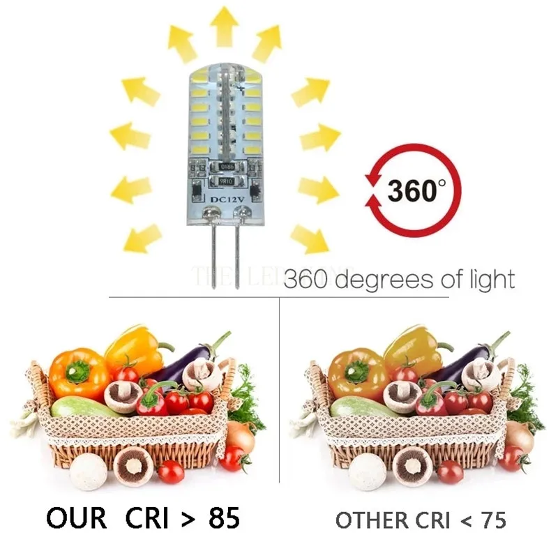 G4 12V LED Žiarovky Lampy 5W 7W 9W 12W CornDroplight Luster SMD 3014 G4 220V Led Bombillas 360 Lúč Uhol LED Žiarovka 9 ks Obrázok 4