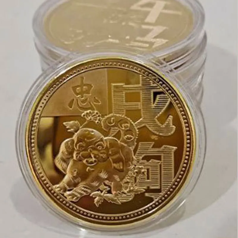 2022 Nový Rok Zlaté Mince Je Dvanásť Zodiac Tiger Pamätné Mince Kolekcie Darček Dekoračné Mince Zber Dekorácie Tovaru Obrázok 3