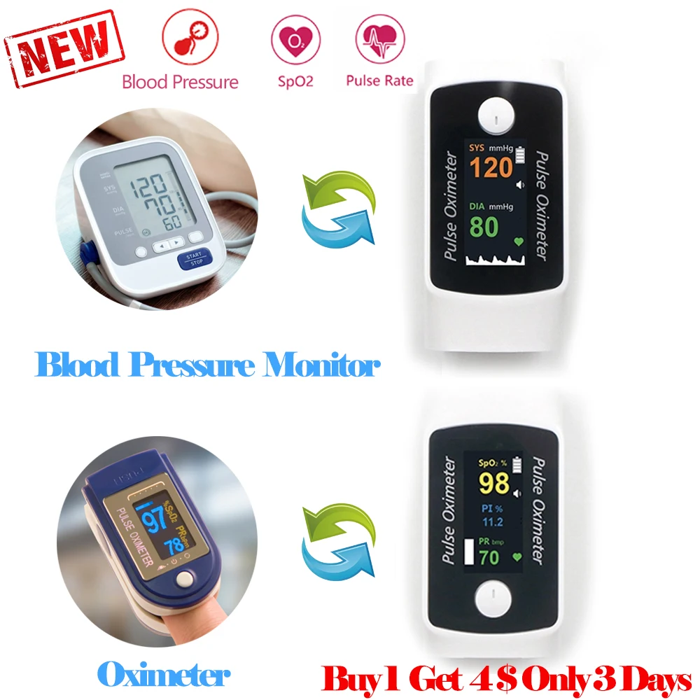 Prsta pulzný oximeter s monitorovanie krvného tlaku funkcie nasýtenia srdcovej frekvencie oximeter Obrázok 4