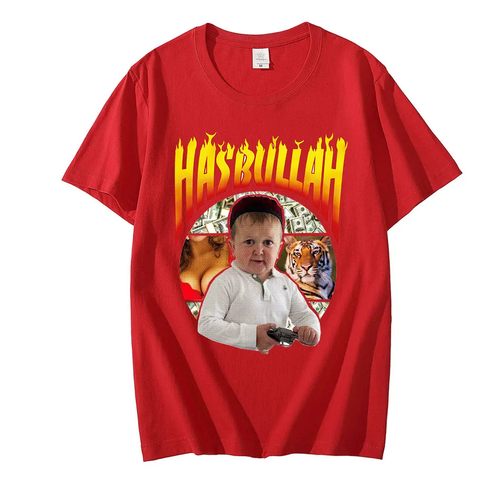 Klasické Hasbulla Boj Meme tričko Fan Darček Mini Khabib Blogger Tričko Muži Ženy Premium Nadrozmerné Grafickej Tlače Tees Topy Obrázok 1
