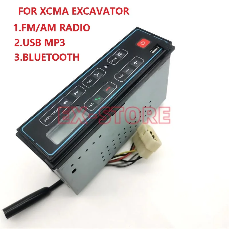 XCMG bager rádio tuner,xcmg XE210C,XE210D,XE240DA ,XE135DA RÁDIO MP3 Obrázok 1