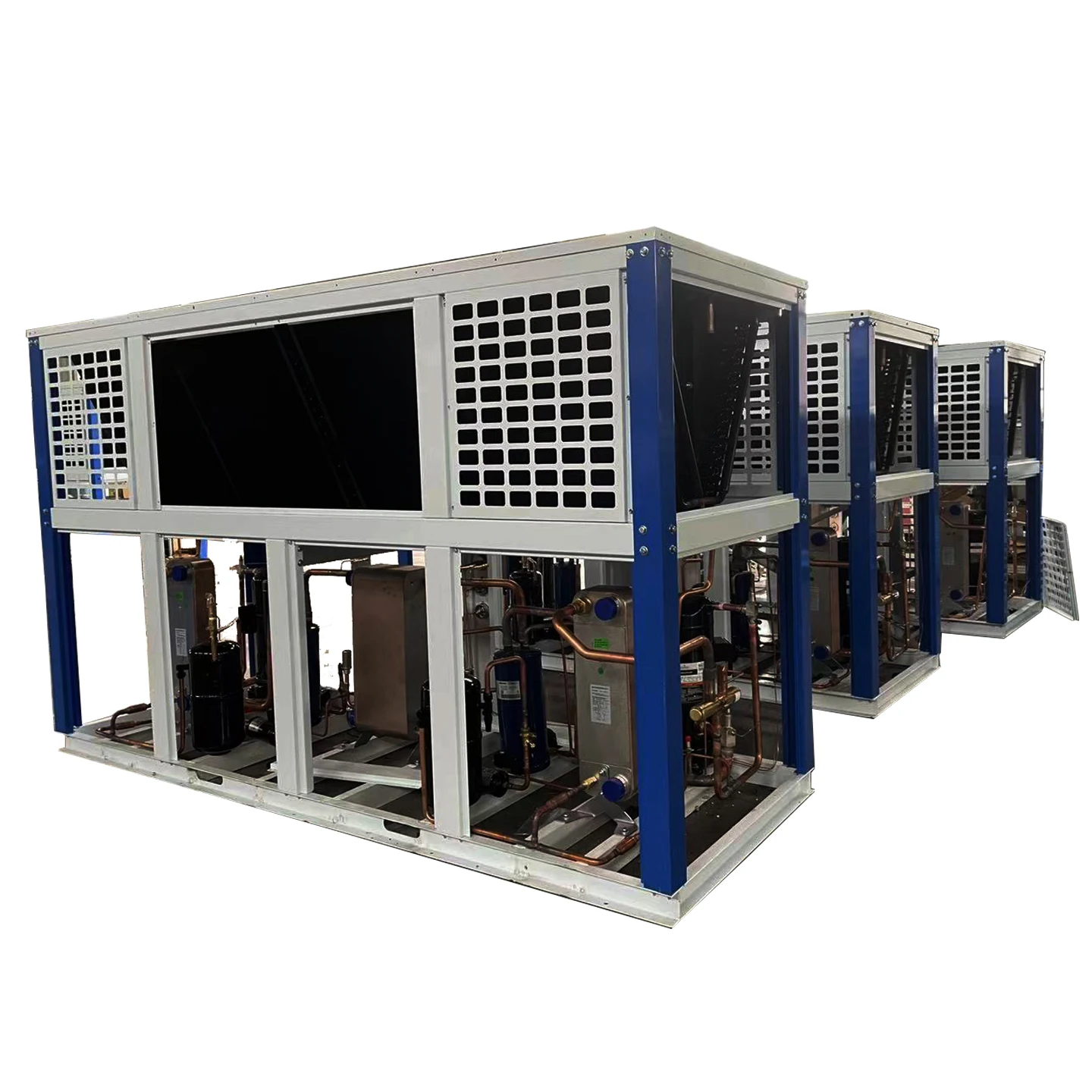 102+102kBTU výparníkom montáž kompletný zodpovedajúce dual SH105 prejdite kompresory používané v vodného chladenia klimatizácia systém Obrázok 4