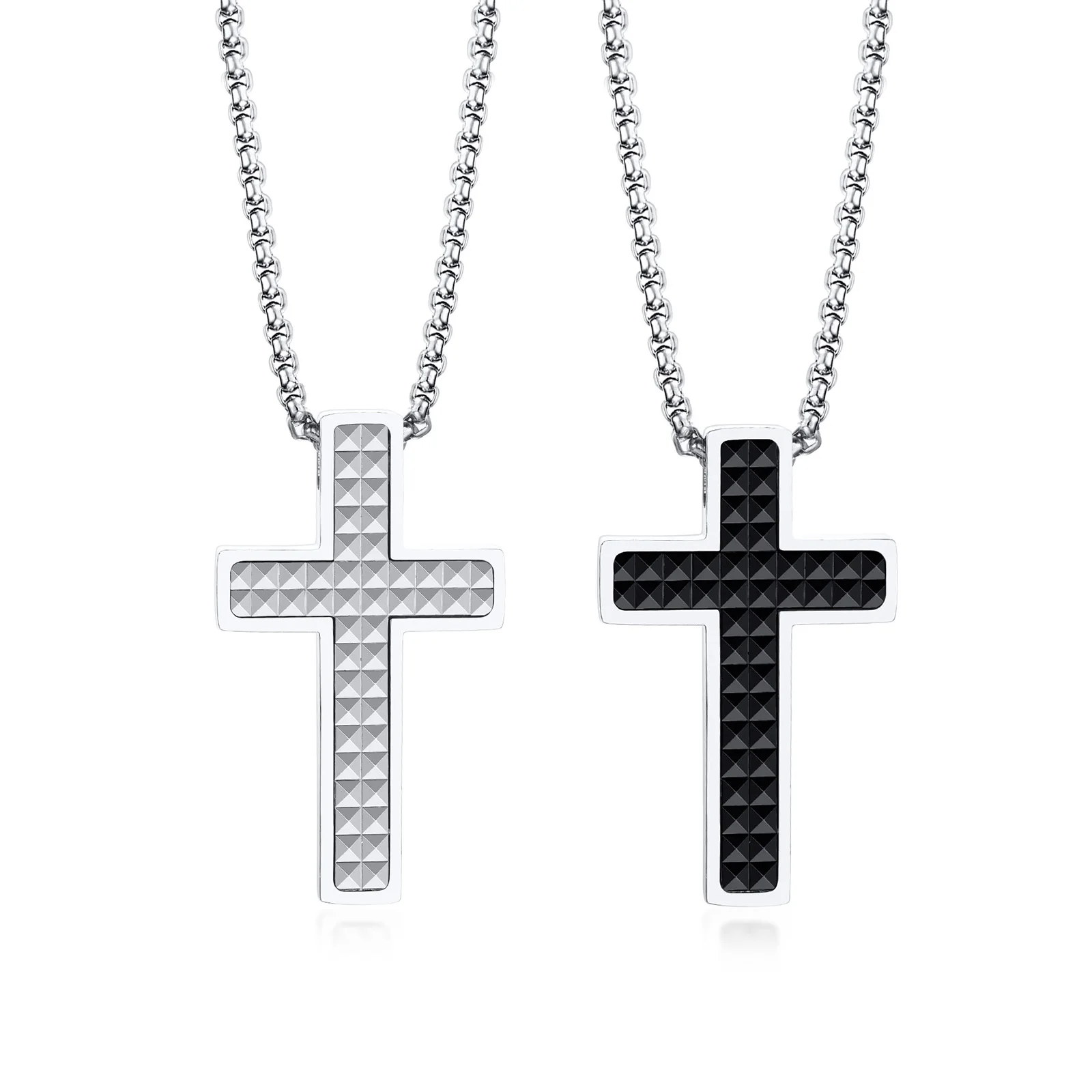 Kríž Mužov Náhrdelník, Muži Náboženské Kríž Kresťanský Prívesok Náhrdelníky, z Nehrdzavejúcej Ocele Muž Kresťania Šperky Obrázok 5