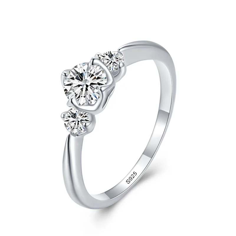 2022 októbra Colloctions Strieborné Šperky, Vintage Fialová Crystal Pár Svadba Strieborné Prstene pre Ženy Obrázok 1