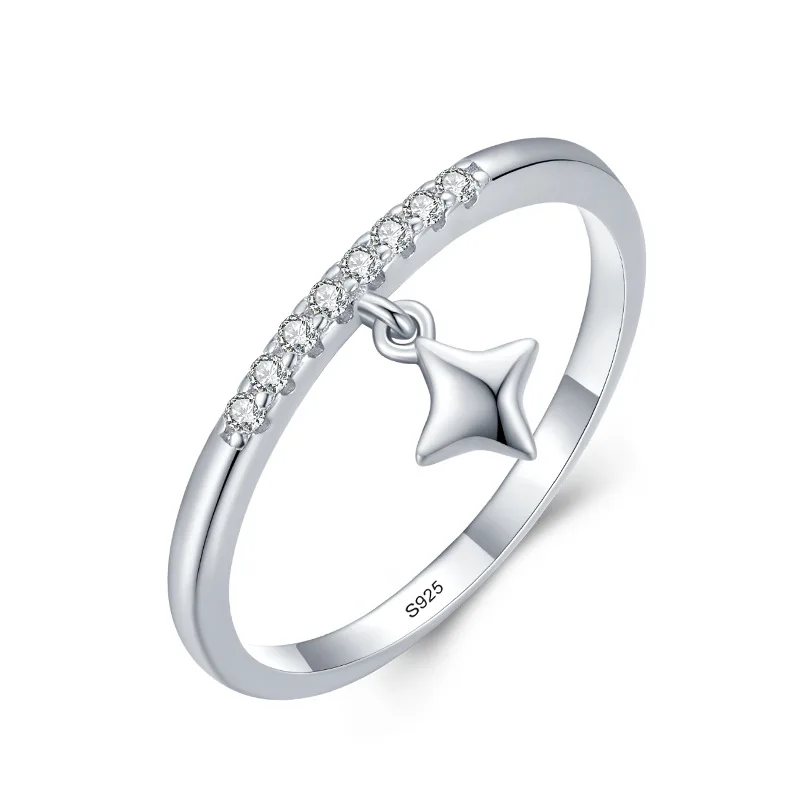2022 októbra Colloctions Strieborné Šperky, Vintage Fialová Crystal Pár Svadba Strieborné Prstene pre Ženy Obrázok 2