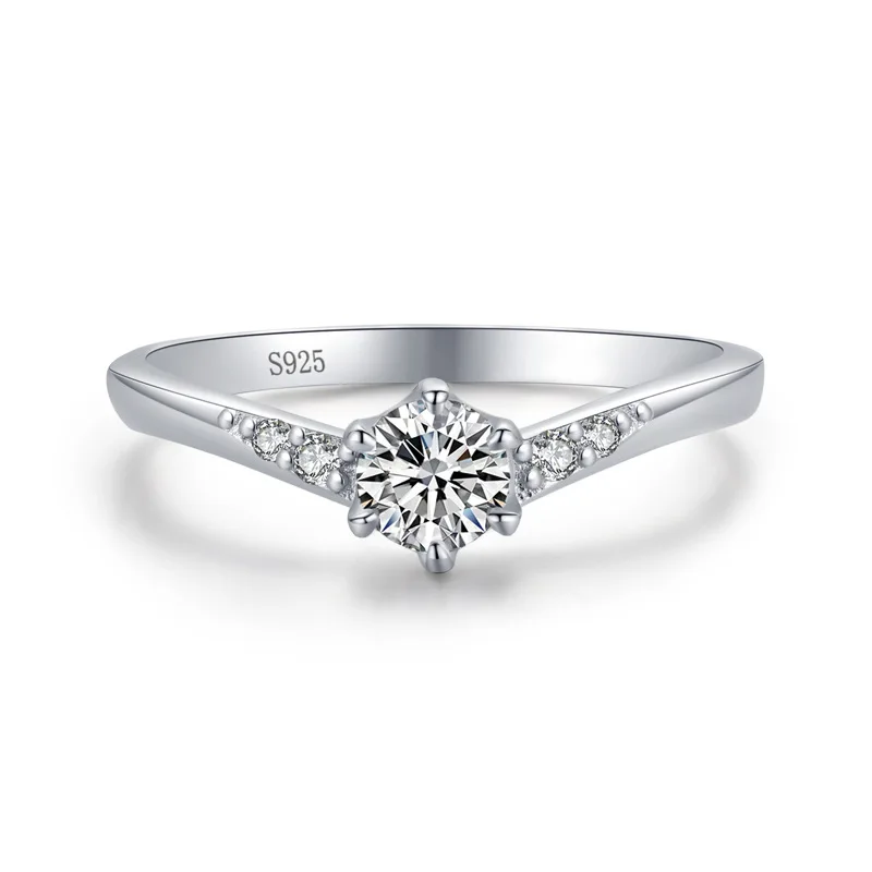 2022 októbra Colloctions Strieborné Šperky, Vintage Fialová Crystal Pár Svadba Strieborné Prstene pre Ženy Obrázok 5