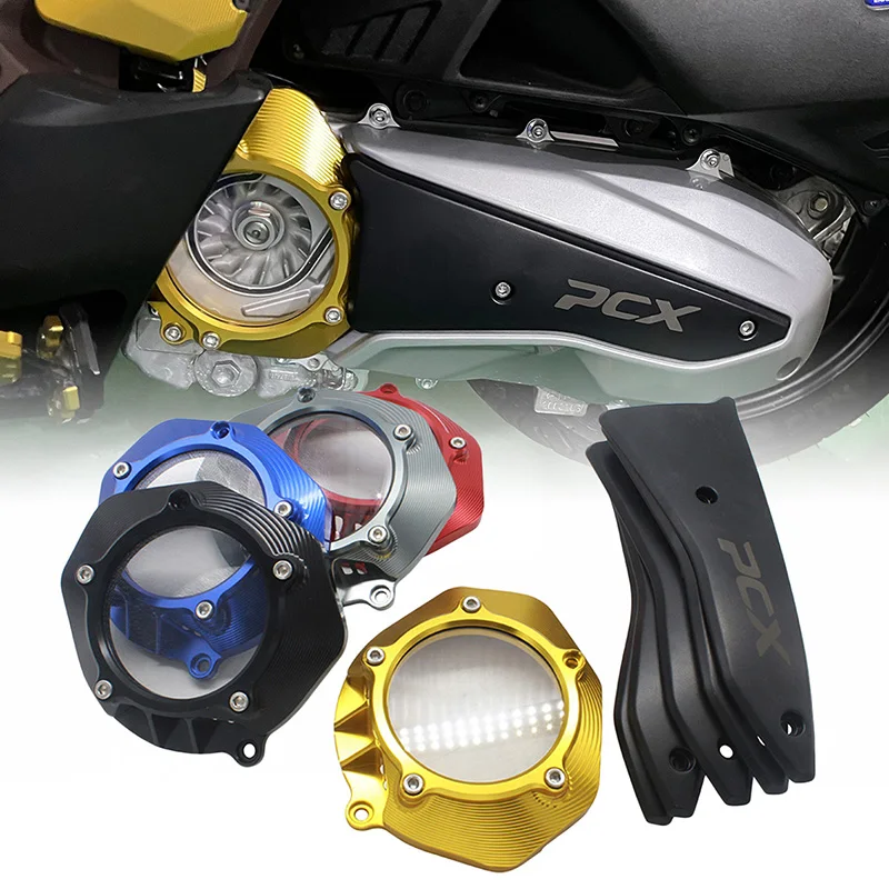 Motocykel Motor Kryty na Ochranu Kryt Honda PCX125 PCX160 PCX 2021 SEMSPEED CNC Transparentné Motora Statorového Stráže s Logom Obrázok 0