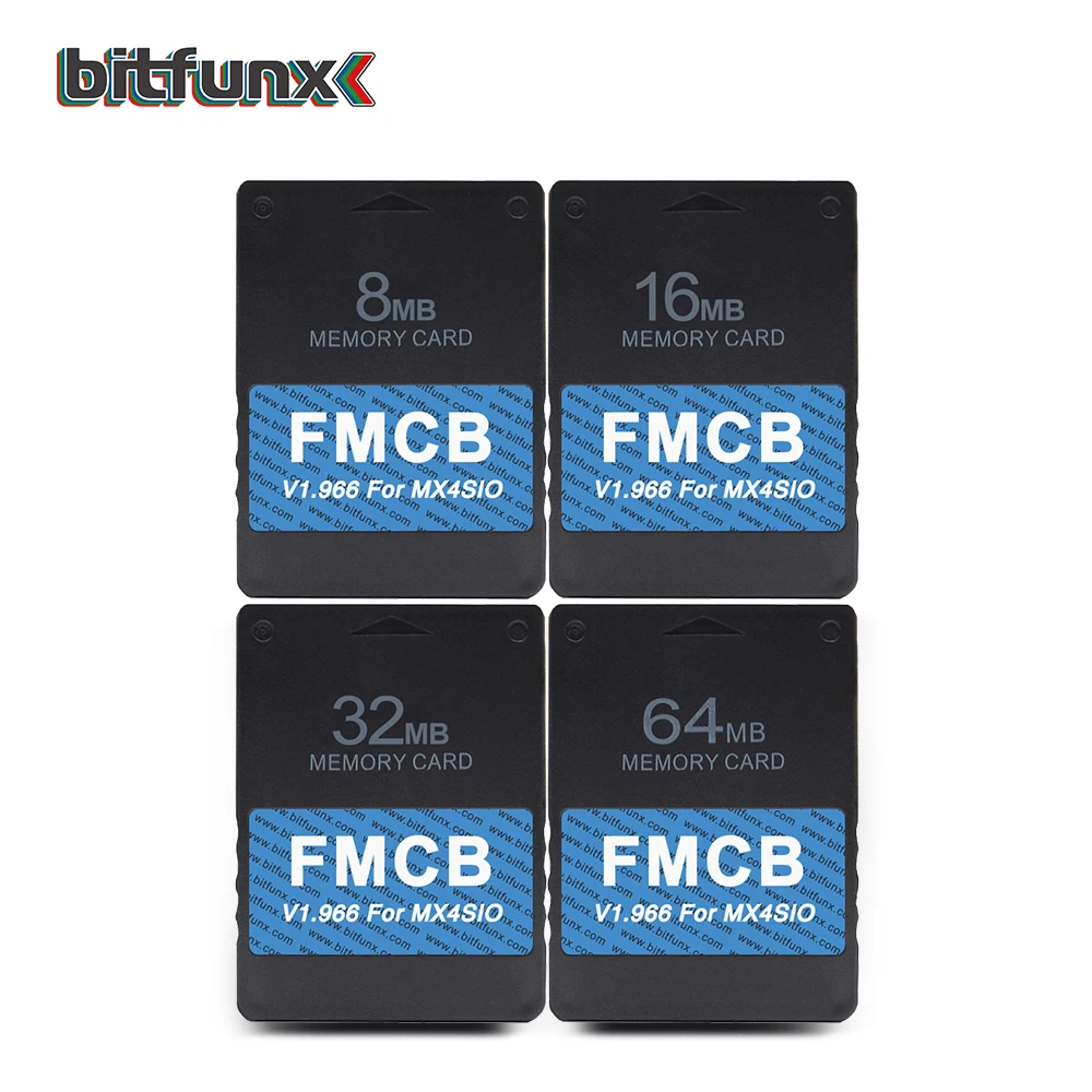 Bitfunx DIY MX4SIO SIO2SD SD Kartu Adaptér pre Herné Konzoly PS2 + V1.966 64MB FMCB OPL1.2.0 Combo Karty Obrázok 3