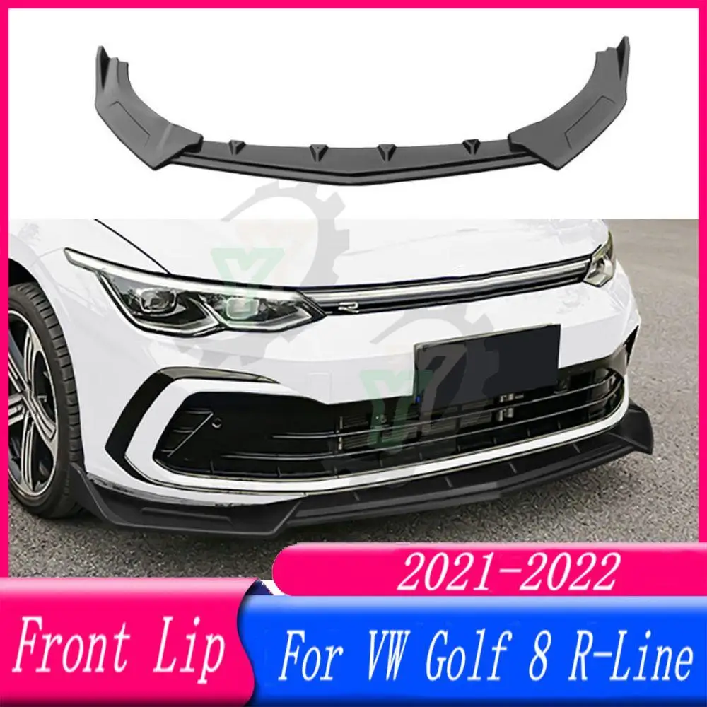 3KS Auto Príslušenstvo Predný Nárazník Pery Spojler Splitter Difúzor Odnímateľný Telo Súprava Krytu Kryt Pre VW Golf 8 R-Line 2021 2022 Obrázok 2