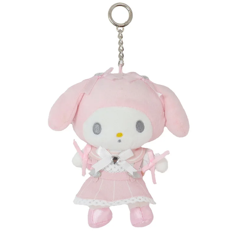 Sanrio Cartoon Kuromi Hello Kitty Moje Melódie Cinnamoroll Plyšové Hračky Prívesok Bábiky Kawali Keychain Auto Keyring Taška Visí Šperky Obrázok 4