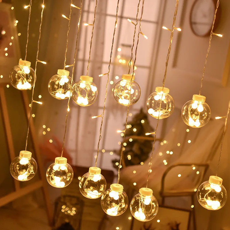 Vonkajšie Záhradné Dekoračné Osvetlenie Reťazce LED Víla Svetlo String Opony Cencúľ Veniec, Vianočné Svetelné Dekorácie pre Domov Obrázok 1