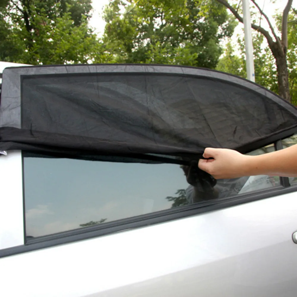 2 ks Nastaviteľné Auto Auto Bočné Zadné Okno slnečník Čierna Oka Auto Kryt Clonu Štít Protislnečnú Ochranu proti UV žiareniu Slnečné Clony 100*50 CM Obrázok 1