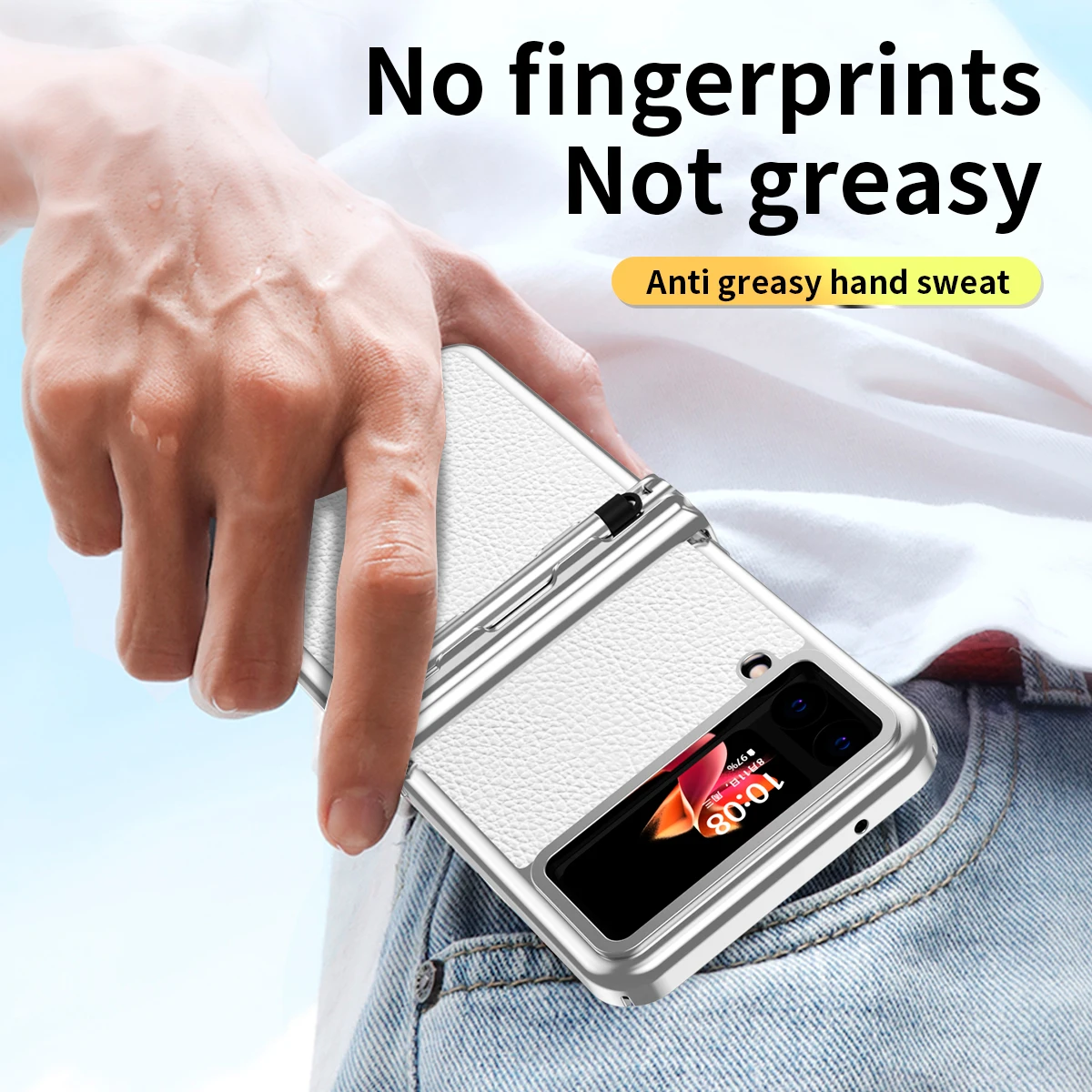 Presné Výrez Skladacie Kože S Pen obal pre Samsung Galaxy Z Flip 4 5G Flip4 Flip3 Flip 3 Shockproof Kryt pre Samsung Flip4 Obrázok 2