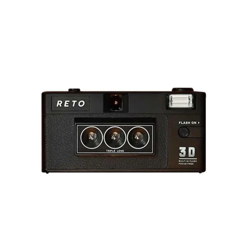 RETO 3D Fotoaparát na Film 135 Film Reto3d Stereoskopické kompaktný Fotoaparát s Bleskom Non-jednorázový Fotoaparát na Film Obrázok 1