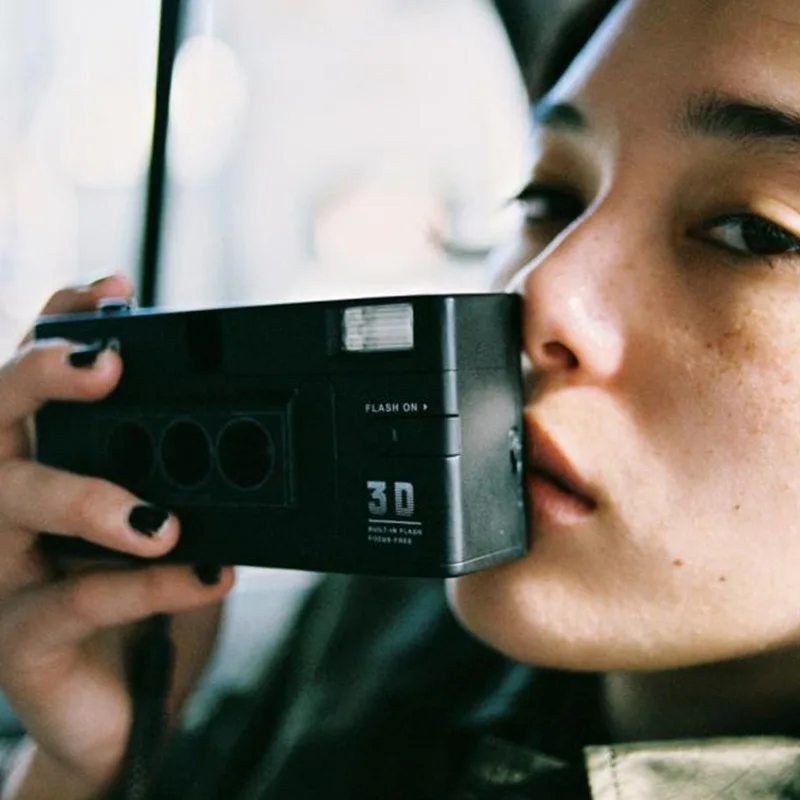 RETO 3D Fotoaparát na Film 135 Film Reto3d Stereoskopické kompaktný Fotoaparát s Bleskom Non-jednorázový Fotoaparát na Film Obrázok 2