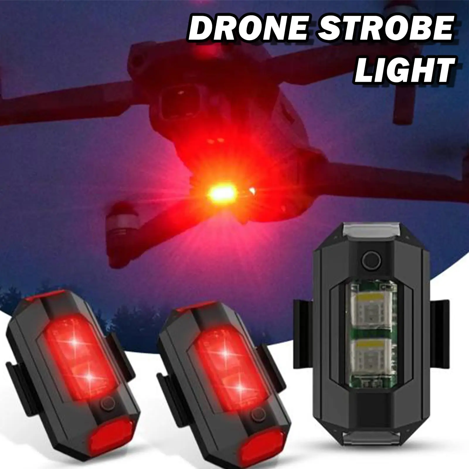 7 Farby Drone Strobe Light USB LED Anti-Kolízie Bicykli Chvost /Model Lietadla Lietanie v Noci Mini Signál Blikajúce Výstražné Svetlo Obrázok 1