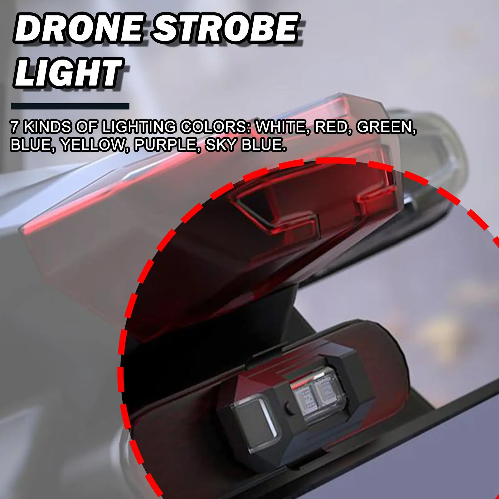 7 Farby Drone Strobe Light USB LED Anti-Kolízie Bicykli Chvost /Model Lietadla Lietanie v Noci Mini Signál Blikajúce Výstražné Svetlo Obrázok 3